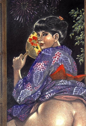 EROTIC FACE SITTING DRAWING