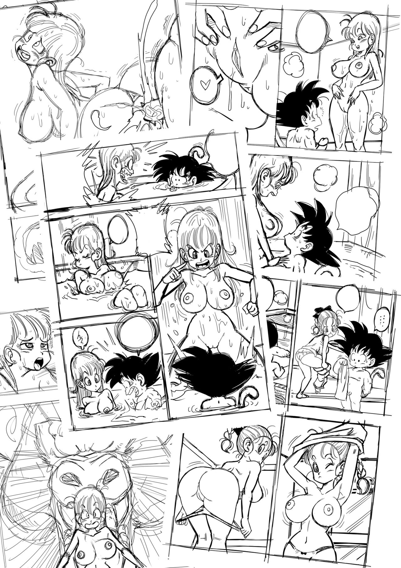 Bulma et goku dans le bain numero d'image 24