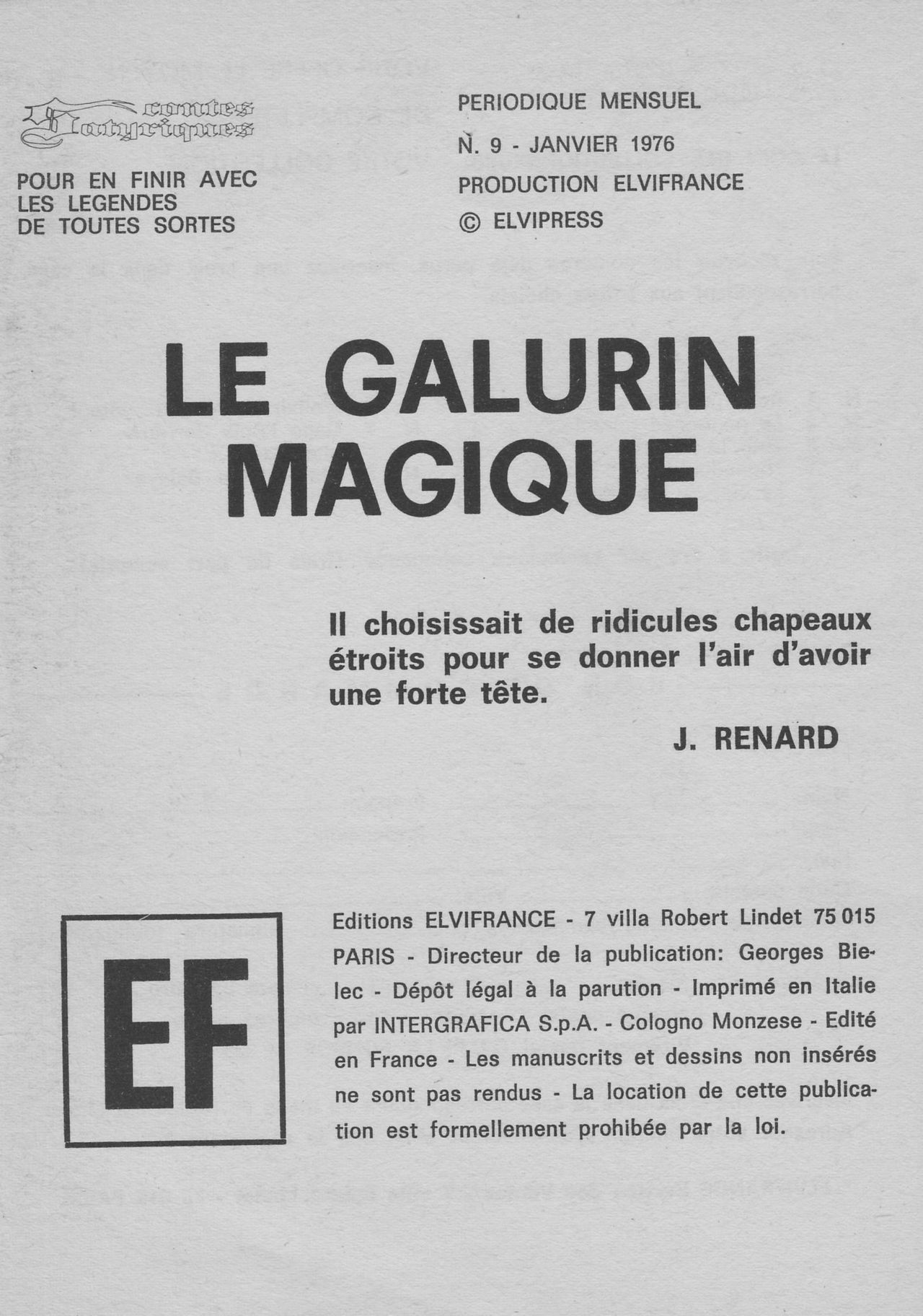 Elvifrance - Contes satyriques - 009 - Le Galurin magique numero d'image 2