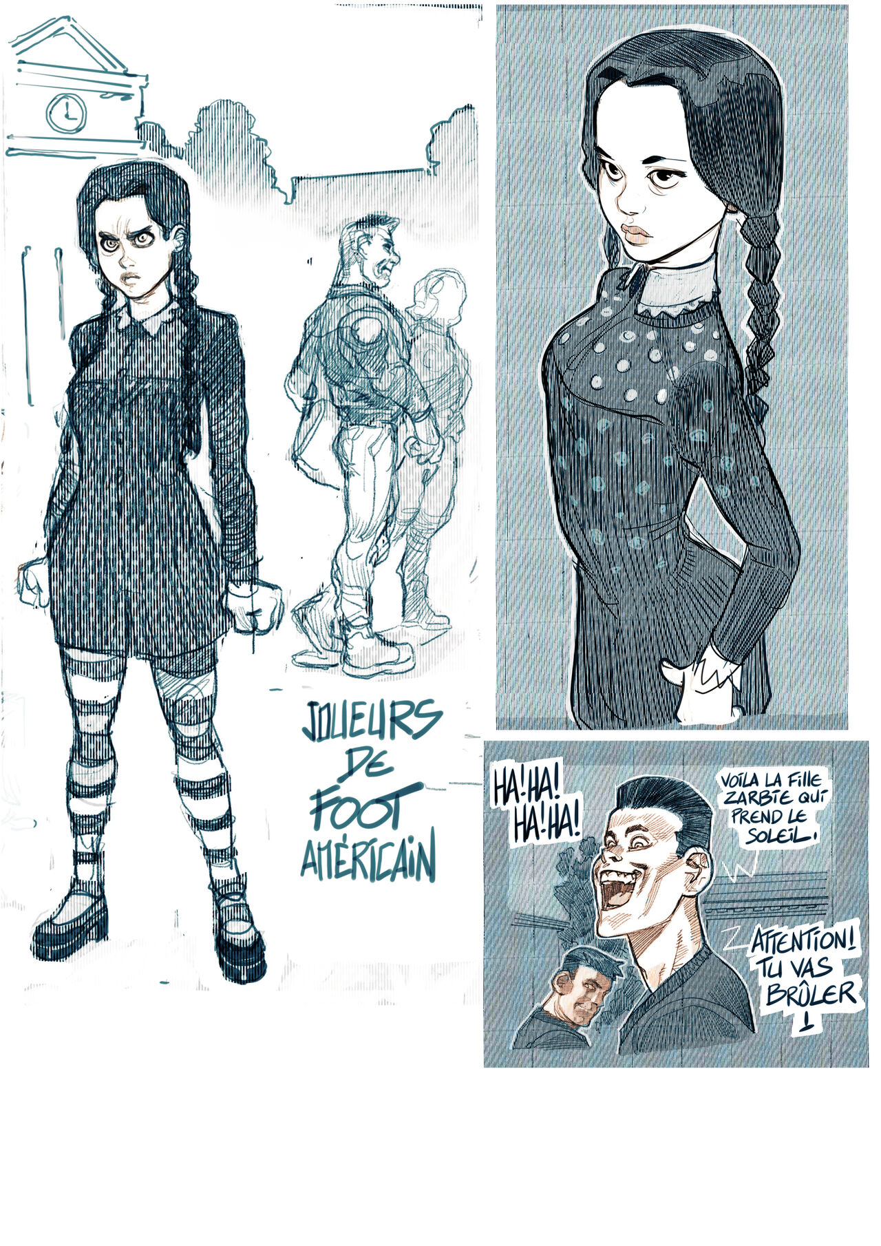 A Wednesday Addams Comic