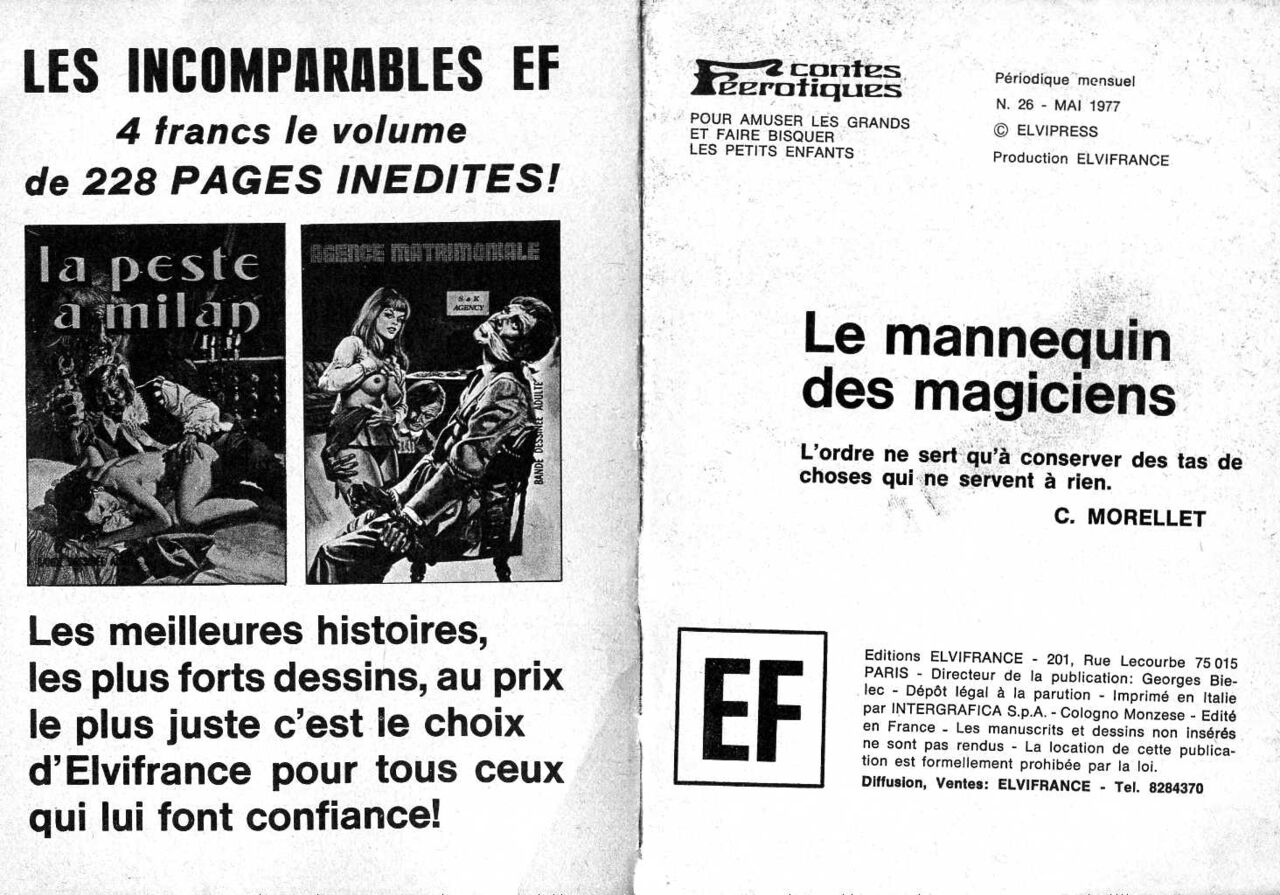 Elvifrance - Contes féérotiques 26 - Le mannequin des magiciens numero d'image 1