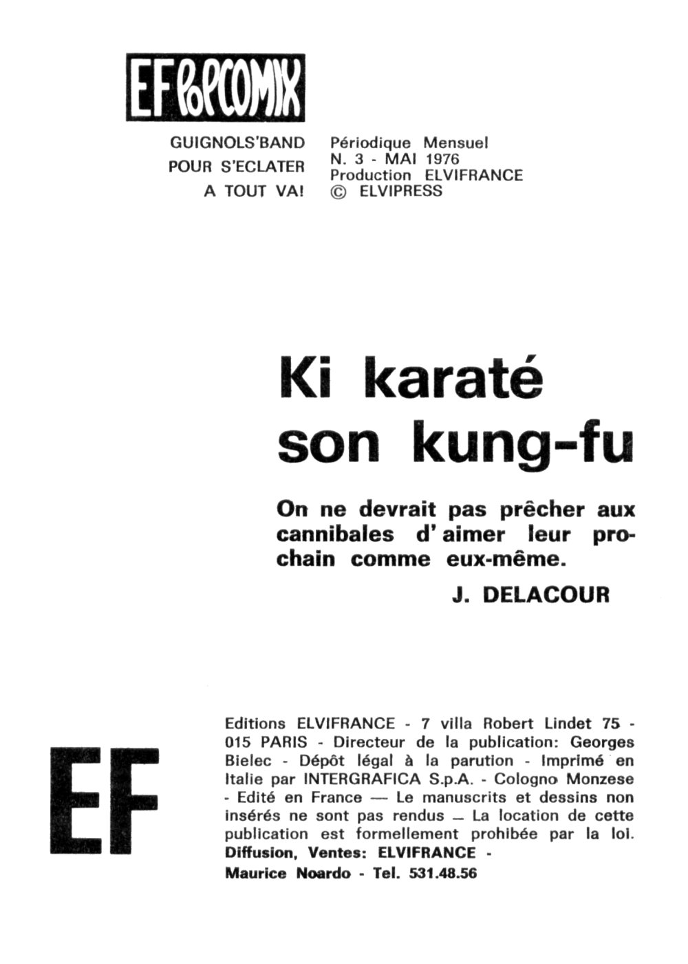 Elvifrance - EF Pop Comix - 003 - Ki Karate son Kung-Fu numero d'image 2