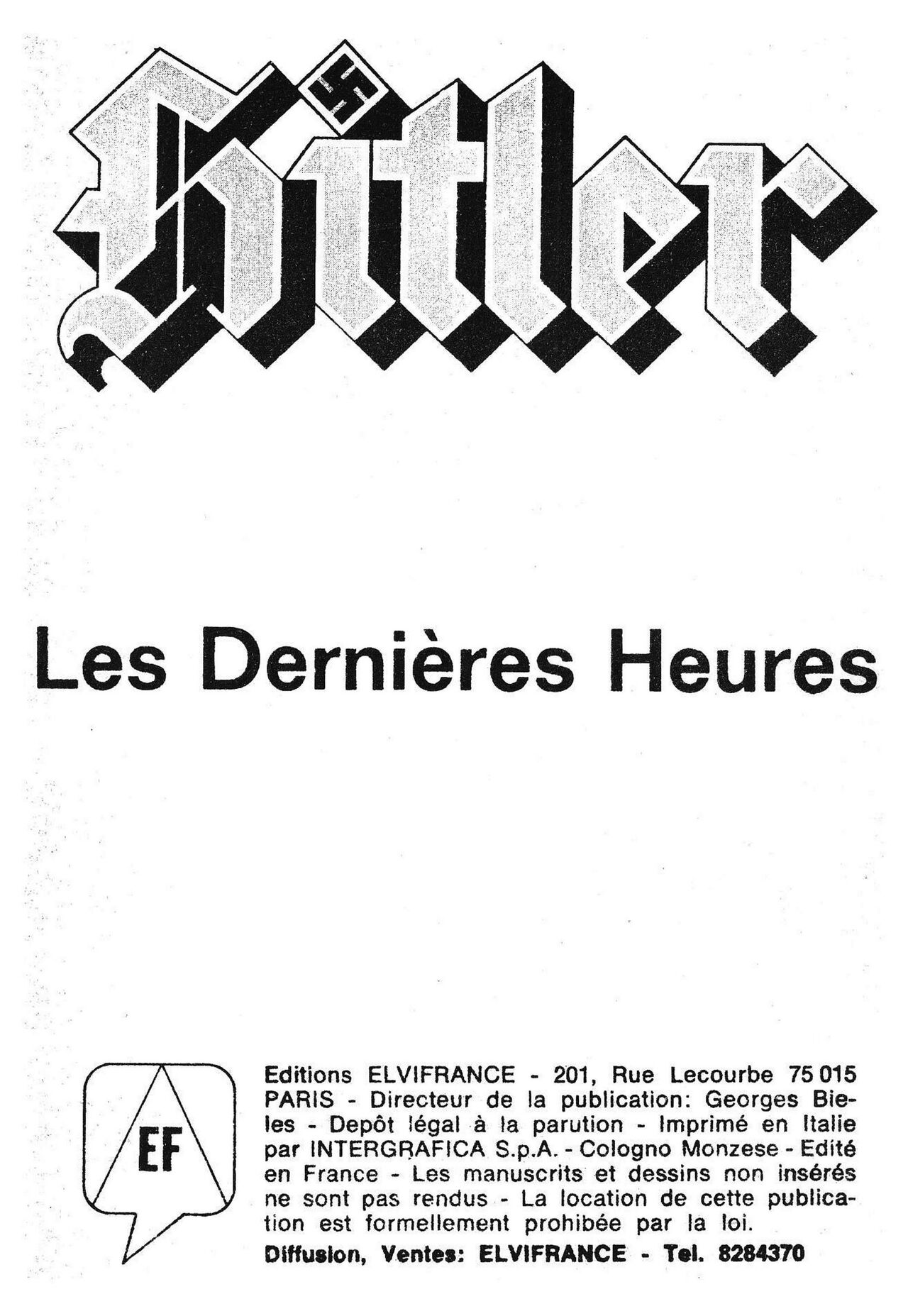 Elvifrance - Hitler - 002 - Les Dernières heures numero d'image 2