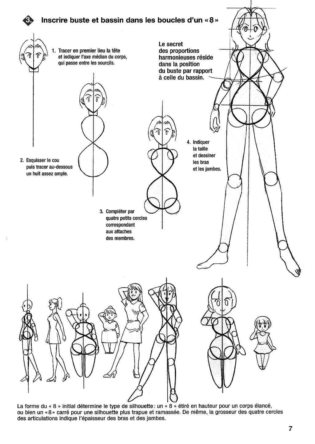 Le dessin du Manga 04 - Personnages feminin, Attitudes, Expressions numero d'image 7