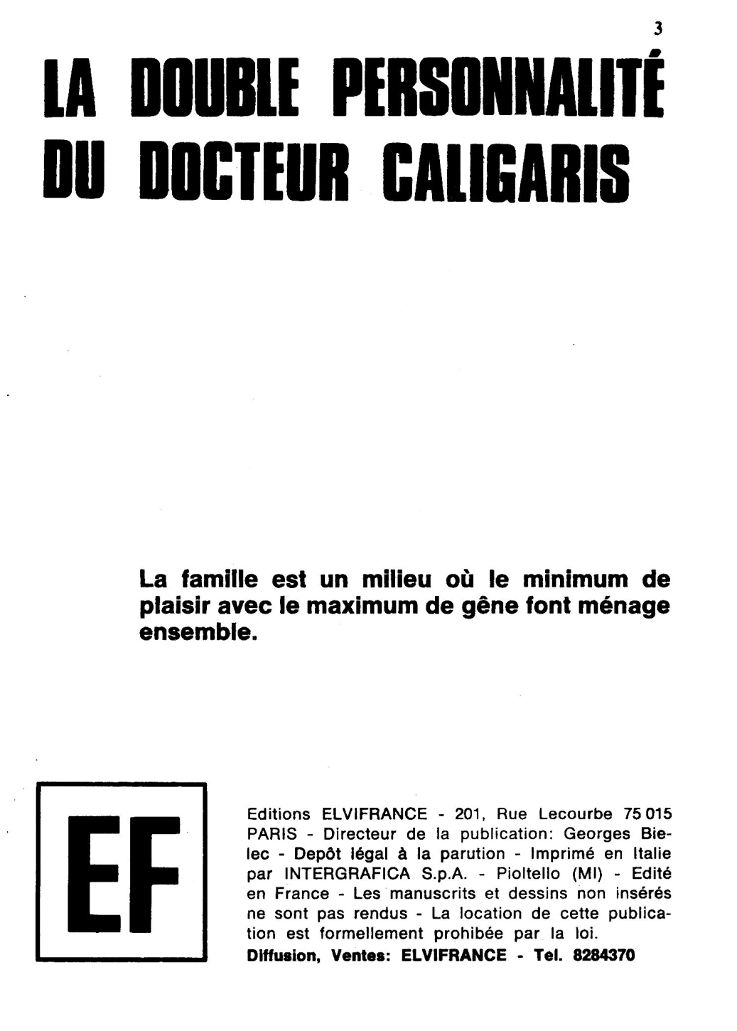 Elvifrance - Hors-serie rouge - 26 - La double personnalité du docteur Caligaris numero d'image 2