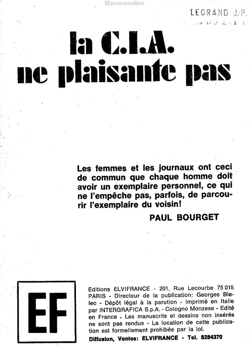 Elvifrance - Hors série noire - A007 - La CIA ne plaisante pas numero d'image 2