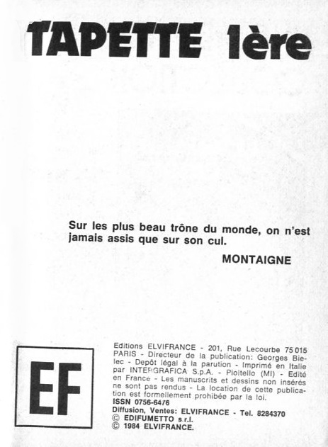 Elvifrance - Satires 53 Tapette 1ére numero d'image 2