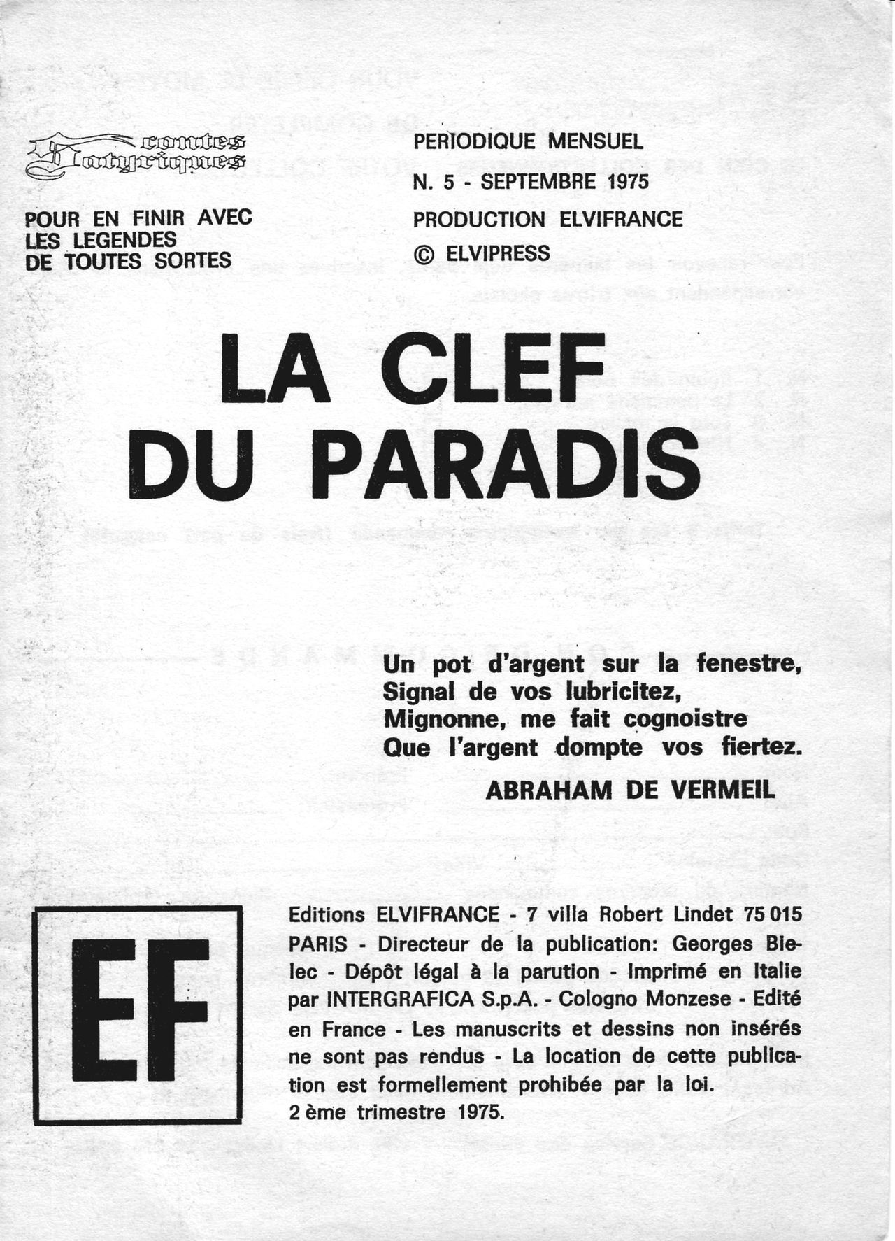 Elvifrance - Contes satyriques - 005 - La clef du paradis numero d'image 2