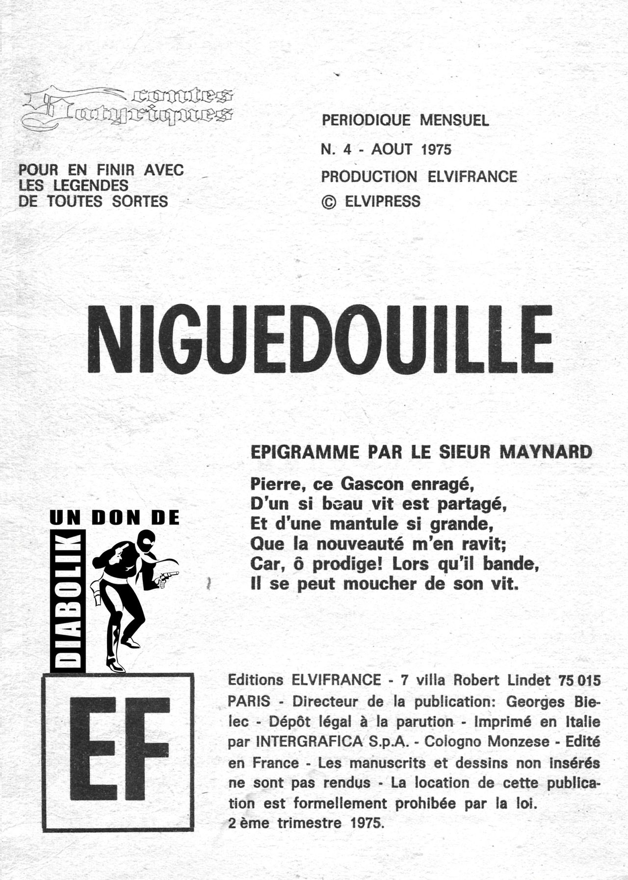 Elvifrance - Contes satyriques - 004 - Niguedouille numero d'image 2