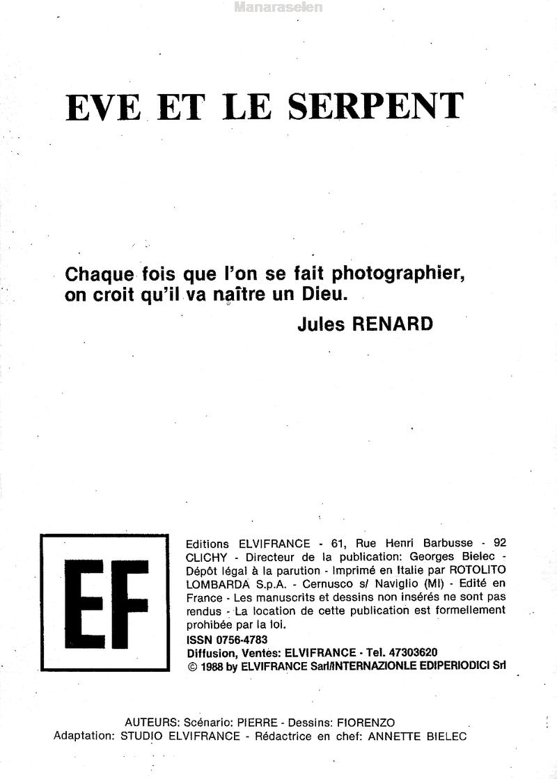 Elvifrance - Histoires noires - 117 - Eve et le serpent numero d'image 2