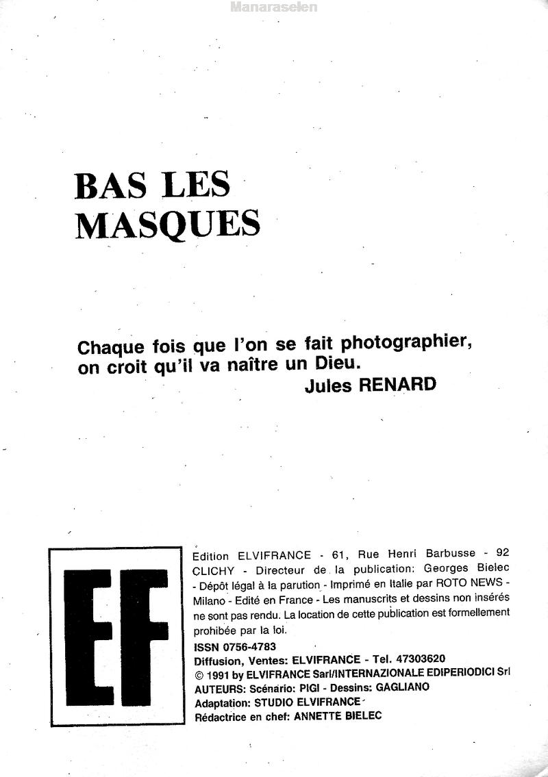 Elvifrance - Histoires noires - 141 - Bas les masques numero d'image 2