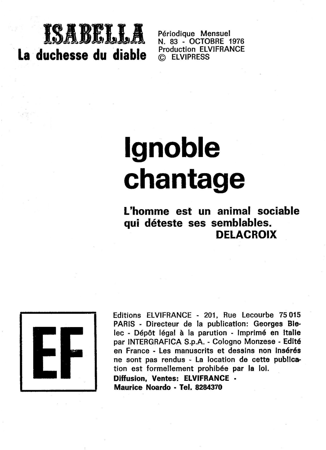 Isabella, la Duchesse du Diable - T083 - Ignoble chantage numero d'image 3