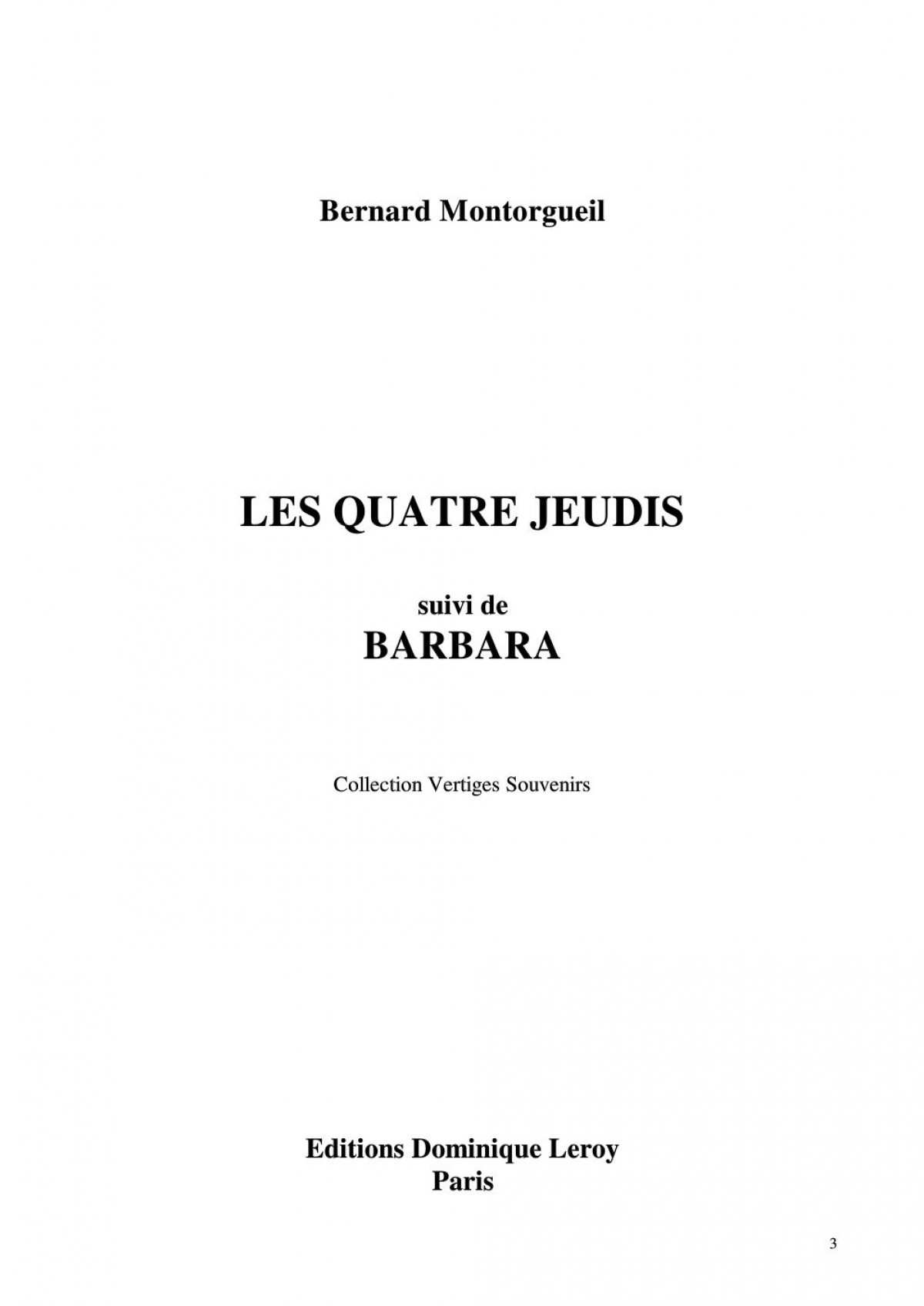 Les quatre jeudis suivi de Barbara numero d'image 4