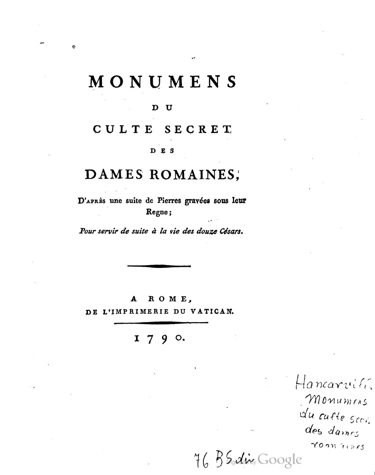 Monumens du culte secret des dames romaines: pour servir de suite aux Monumens de la vie prive?e des XII Ce?sars numero d'image 8