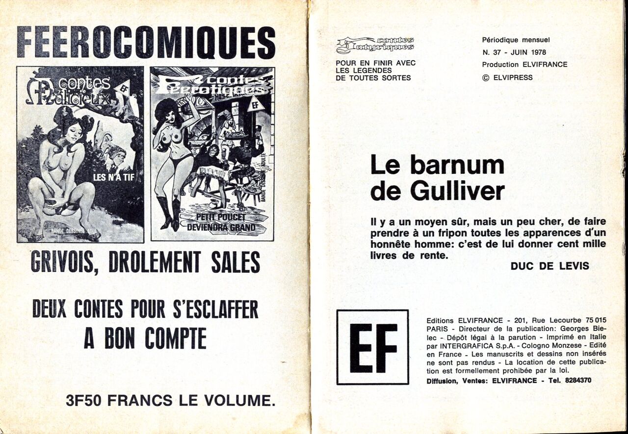 PFA - Contes satyriques 37 Le barnum de Gulliver numero d'image 1