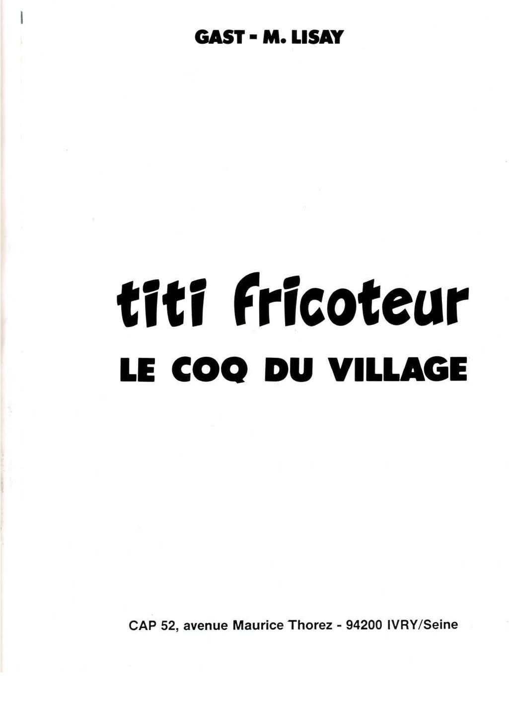 Titi Fricoteur - Volume 2:  Le coq du village numero d'image 1