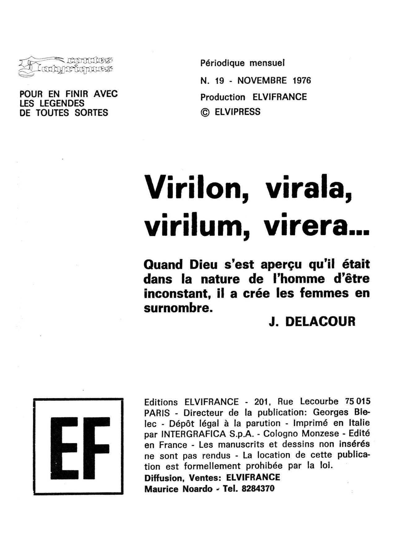 Elvifrance - Contes satyriques - 019 - Virilon, virala, virilum, vivera... numero d'image 2