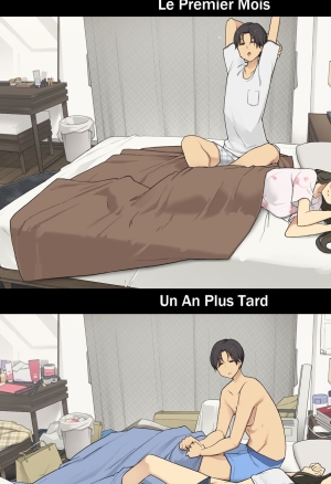 A Day in the Life of a Couple: Their First Month Living Together vs. One Year Later  Une journée dans la vie dun couple : Premier mois vs un an plus tard